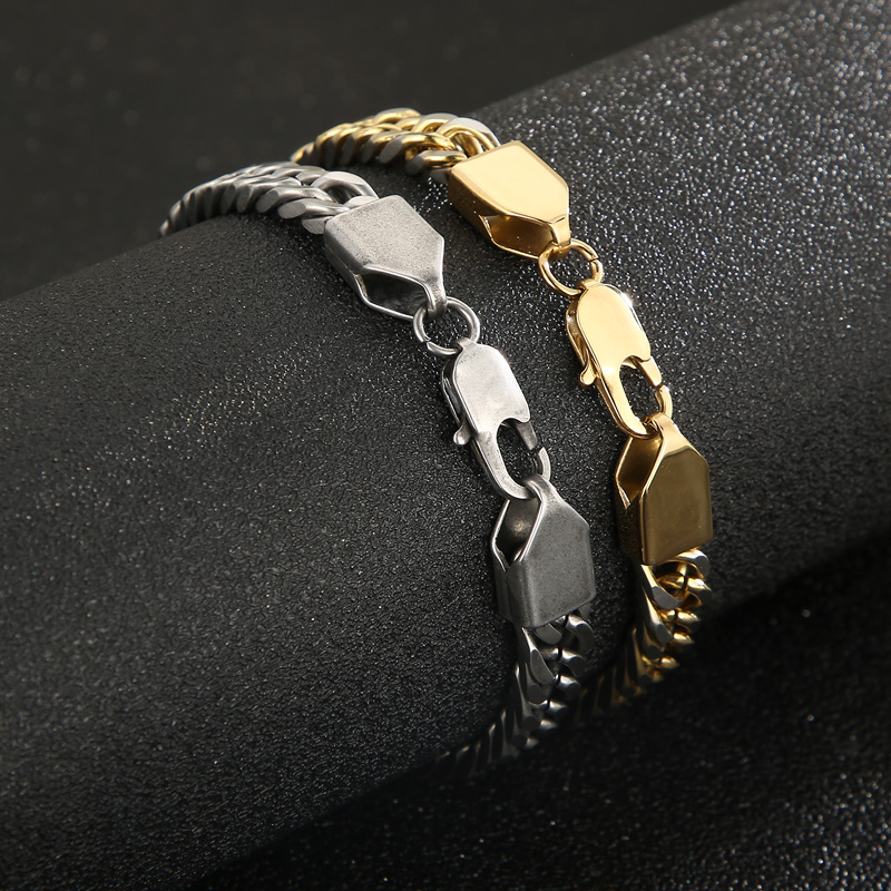 Fashion Solid Color Titanium Steel Plating Men's Bracelets Necklace display picture 1