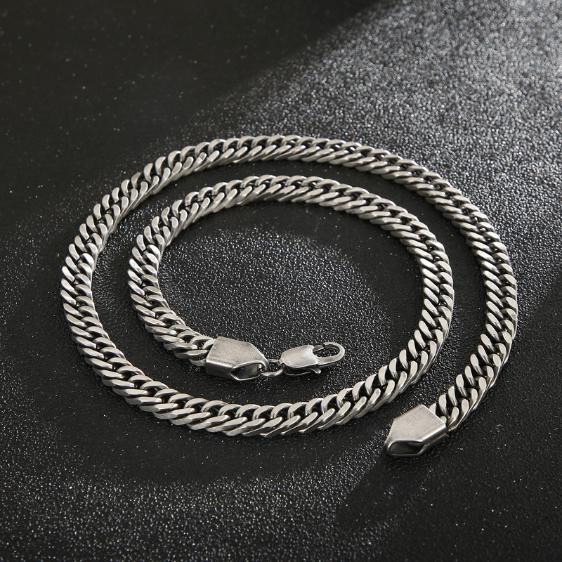 Fashion Solid Color Titanium Steel Plating Men's Bracelets Necklace display picture 5
