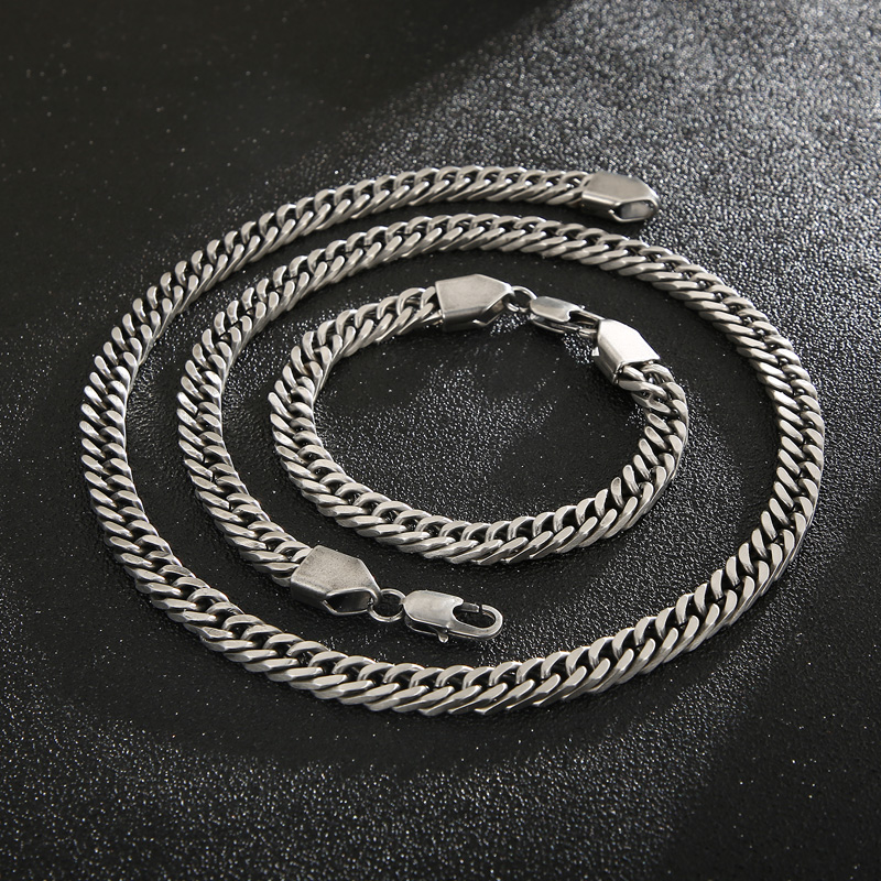 Fashion Solid Color Titanium Steel Plating Men's Bracelets Necklace display picture 14
