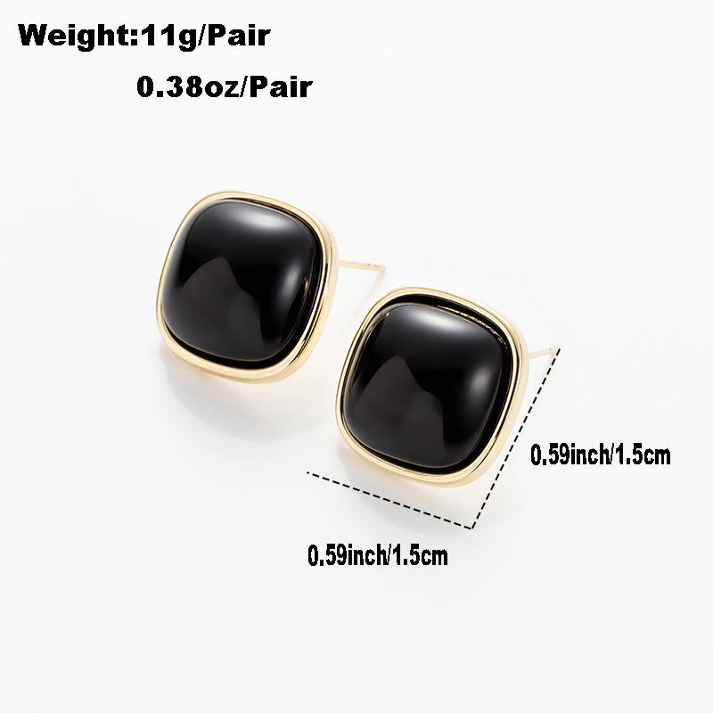 Fashion Round Sector Copper Gold Plated Inlay Gem Opal Drop Earrings Ear Studs 1 Pair display picture 1