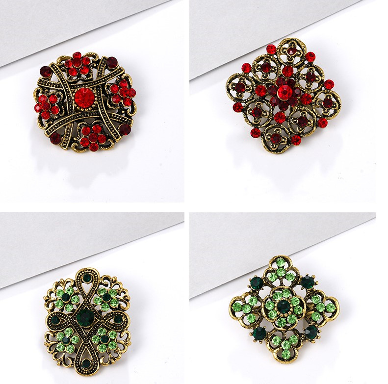 Lady Flower Alloy Flowers Artificial Rhinestones Women's Brooches display picture 1