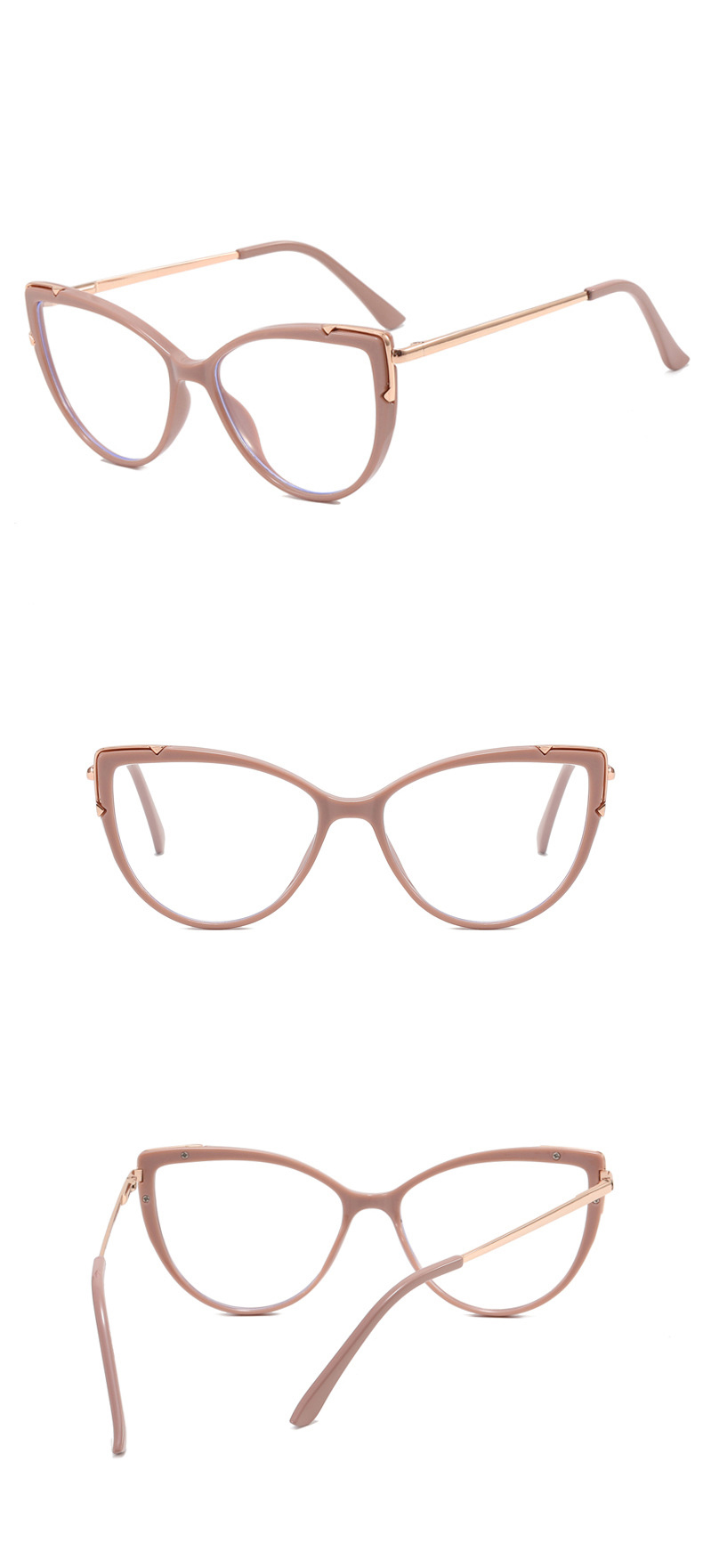 Fashion Gradient Color Ac Cat Eye Full Frame Optical Glasses display picture 2
