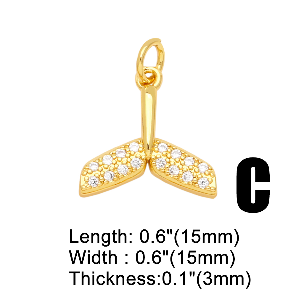 Modern Style Slippers Umbrella Airplane Copper Plating Inlay Zircon 18k Gold Plated Pendants Jewelry Accessories display picture 5