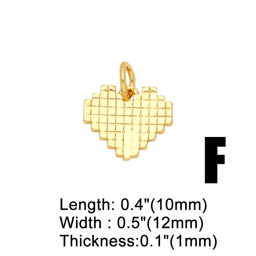 Ins Style Heart Shape Copper Plating Inlay Zircon 18k Gold Plated Pendants Jewelry Accessories display picture 8