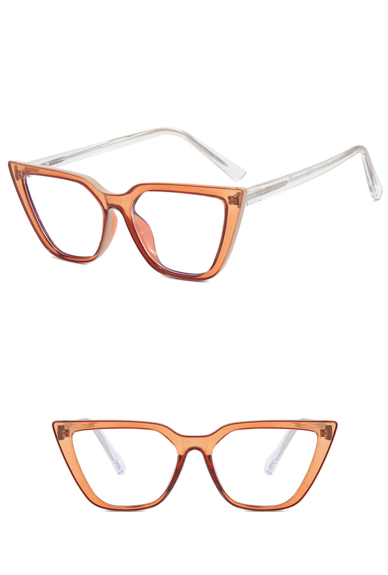 Fashion Color Block Ac Cat Eye Full Frame Optical Glasses display picture 7