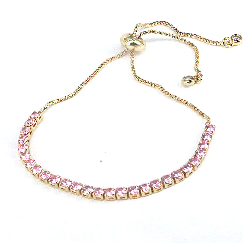 Fashion Square Copper Gold Plated Zircon Bracelets In Bulk display picture 3
