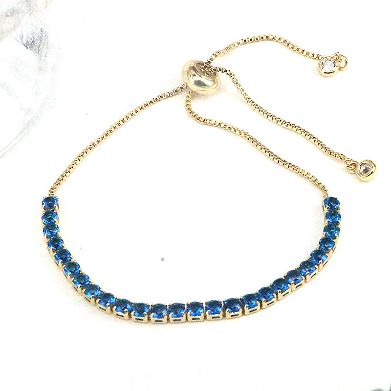 Fashion Square Copper Gold Plated Zircon Bracelets In Bulk display picture 6