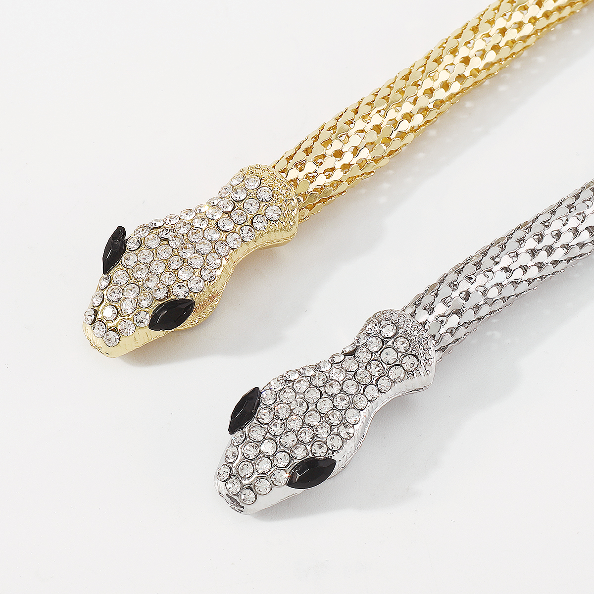 Moda Serpiente Aleación Embutido Diamantes De Imitación Mujeres Gargantilla 1 Pieza display picture 6