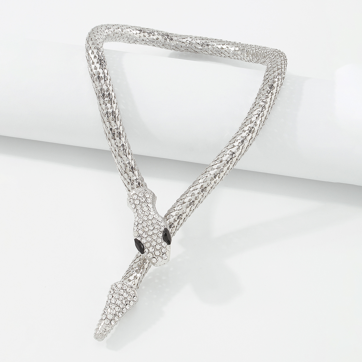 Moda Serpiente Aleación Embutido Diamantes De Imitación Mujeres Gargantilla 1 Pieza display picture 9