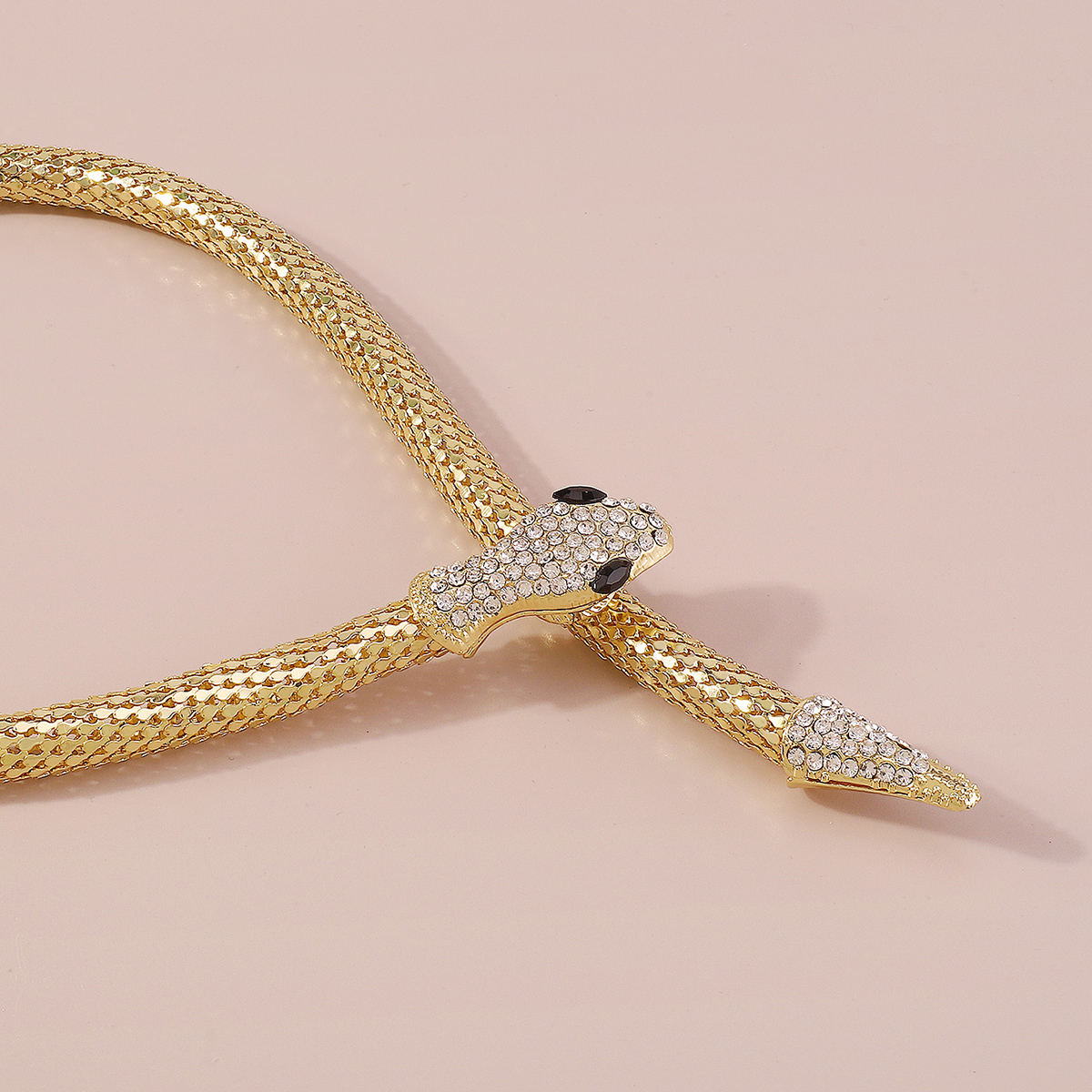 Moda Serpiente Aleación Embutido Diamantes De Imitación Mujeres Gargantilla 1 Pieza display picture 11