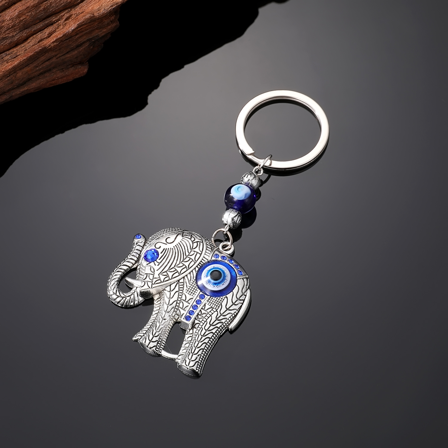 Fashion Dolphin Eye Elephant Alloy Resin Inlay Rhinestones Keychain 1 Piece display picture 4