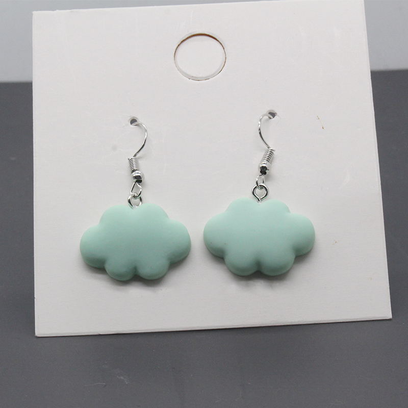 Cute Clouds Alloy Resin Women's Drop Earrings 1 Pair display picture 1