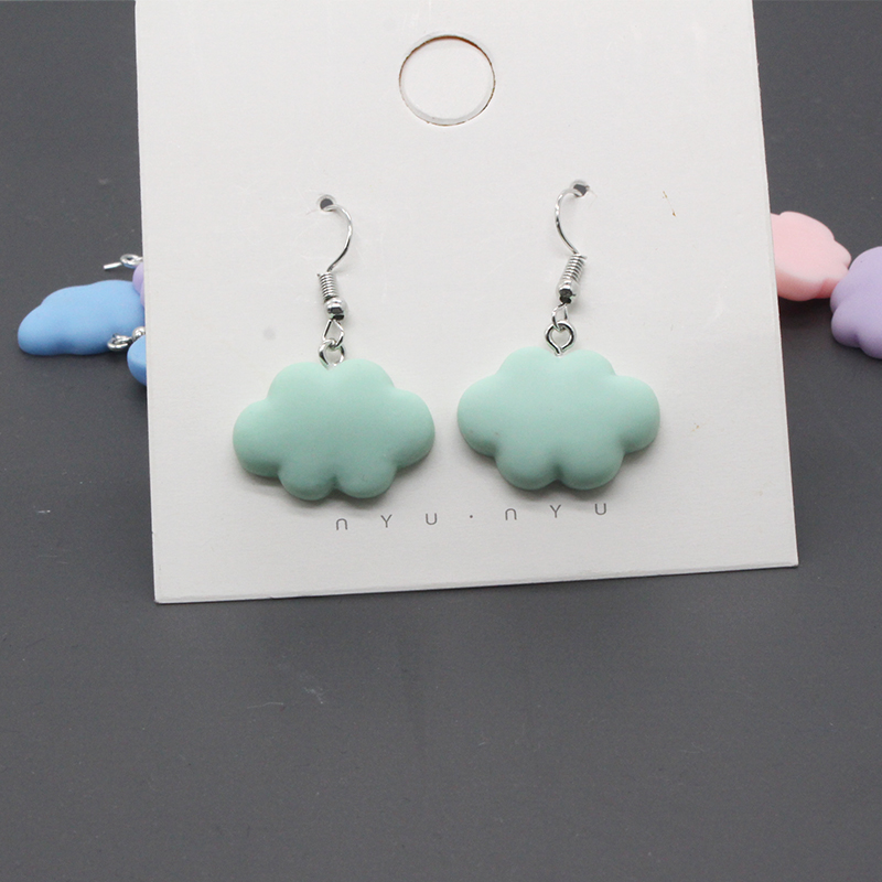 Cute Clouds Alloy Resin Women's Drop Earrings 1 Pair display picture 3