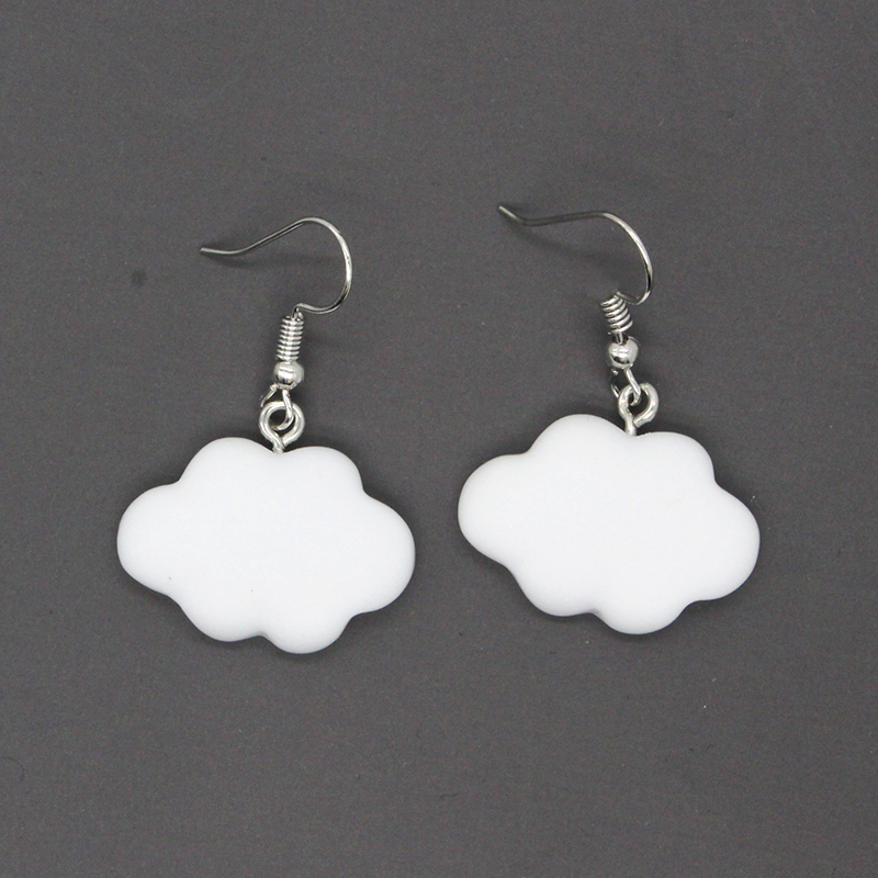 Cute Clouds Alloy Resin Women's Drop Earrings 1 Pair display picture 4