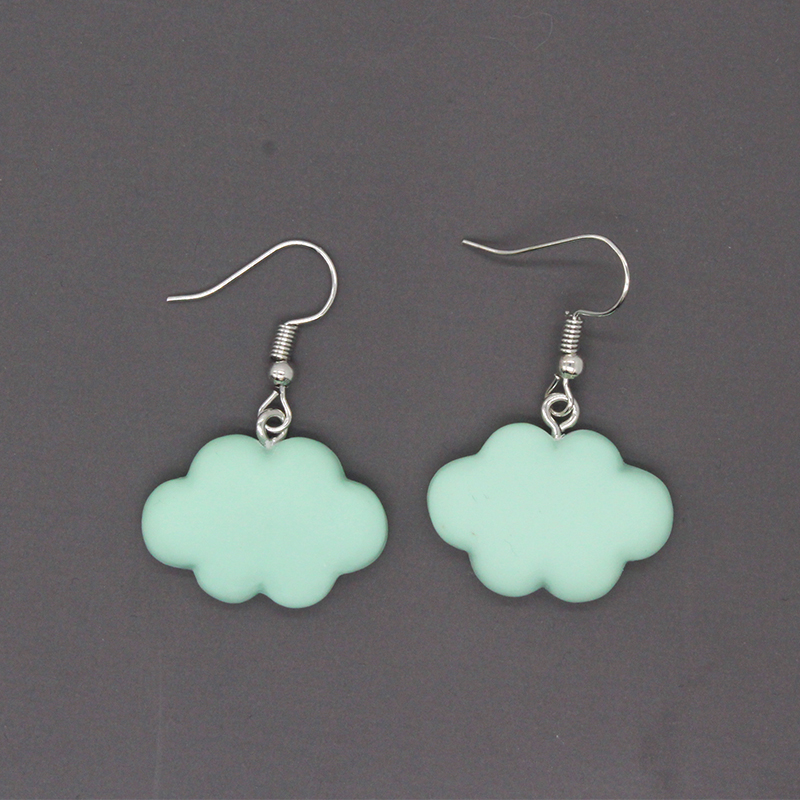 Cute Clouds Alloy Resin Women's Drop Earrings 1 Pair display picture 7