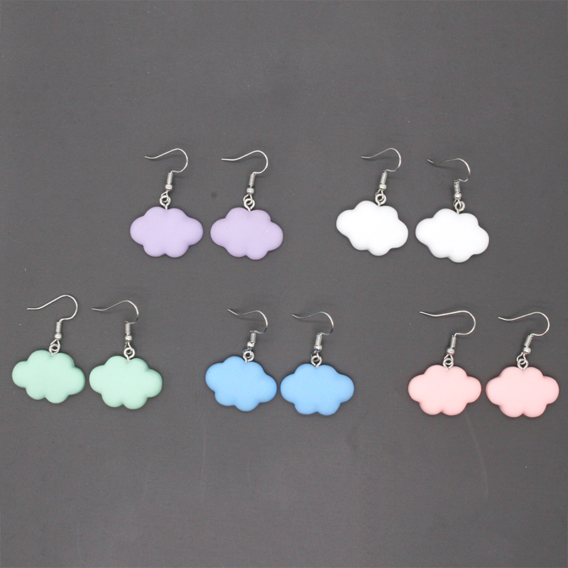 Cute Clouds Alloy Resin Women's Drop Earrings 1 Pair display picture 9