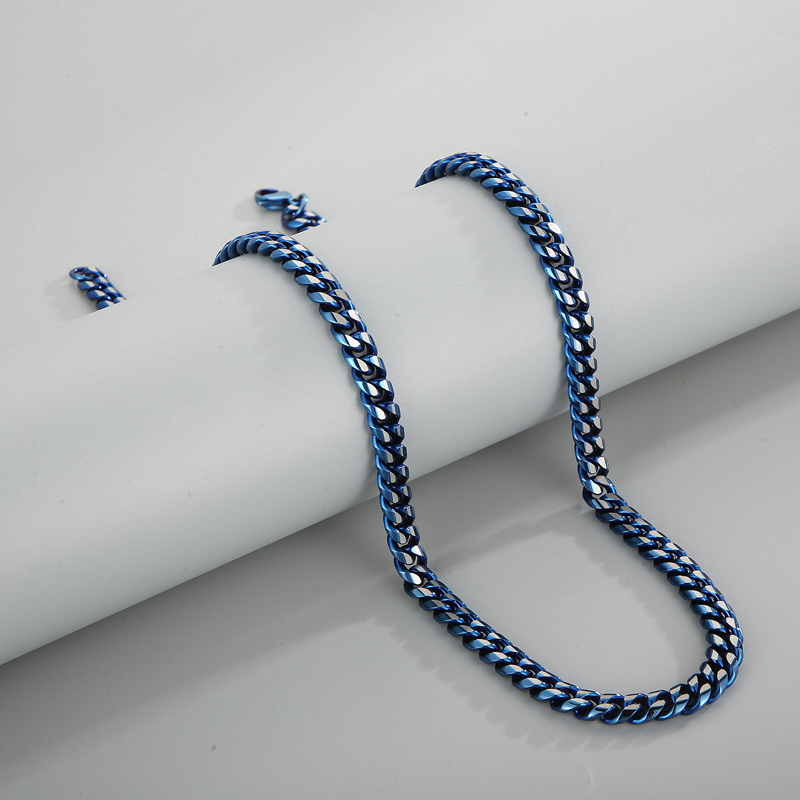Mode Einfarbig Titan Stahl Überzug Unisex Armbänder Halskette 1 Stück display picture 1