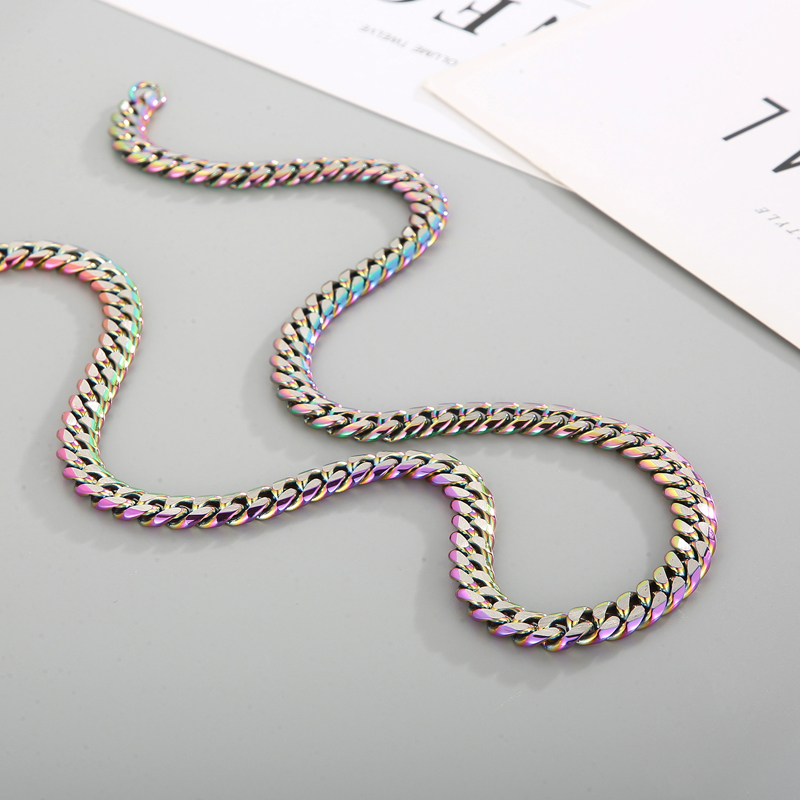Fashion Solid Color Titanium Steel Plating Unisex Bracelets Necklace 1 Piece display picture 3