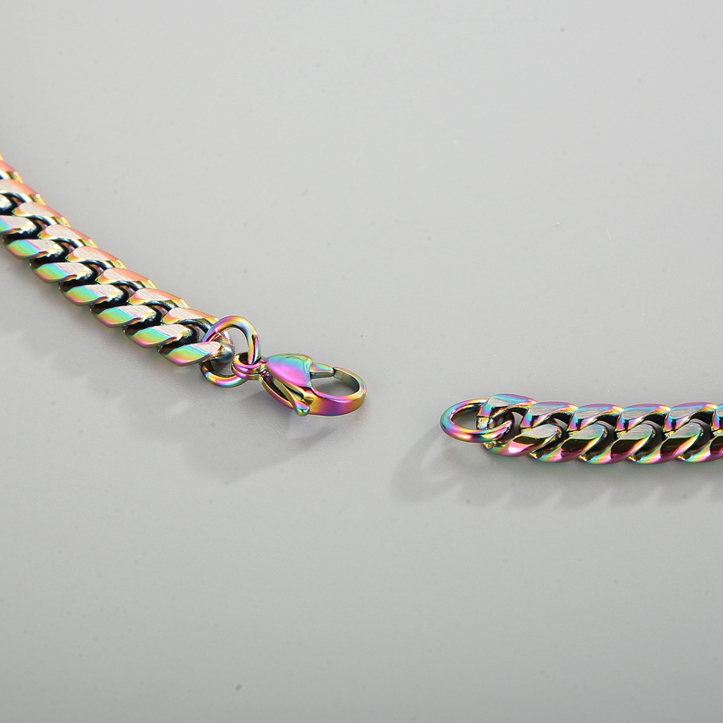 Mode Einfarbig Titan Stahl Überzug Unisex Armbänder Halskette 1 Stück display picture 4