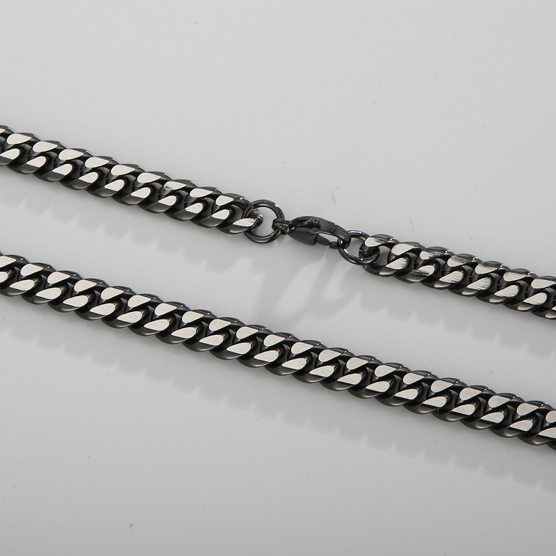 Mode Einfarbig Titan Stahl Überzug Unisex Armbänder Halskette 1 Stück display picture 2