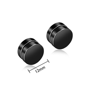 1 Paar Einfacher Stil Runden Titan Stahl Ohrringe display picture 4
