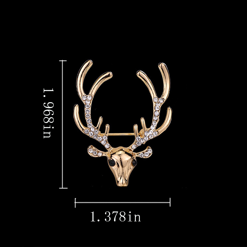Fashion Elk Alloy Plating Artificial Rhinestones Unisex Brooches display picture 1