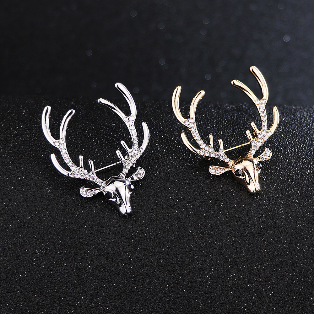 Fashion Elk Alloy Plating Artificial Rhinestones Unisex Brooches display picture 2