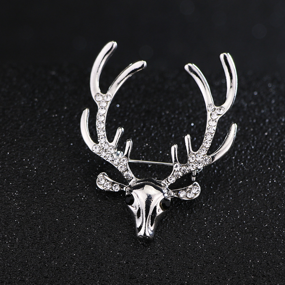 Fashion Elk Alloy Plating Artificial Rhinestones Unisex Brooches display picture 4
