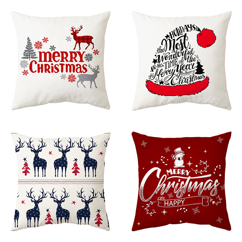 Casual Christmas Tree Santa Claus Cotton Pillow Cases display picture 2
