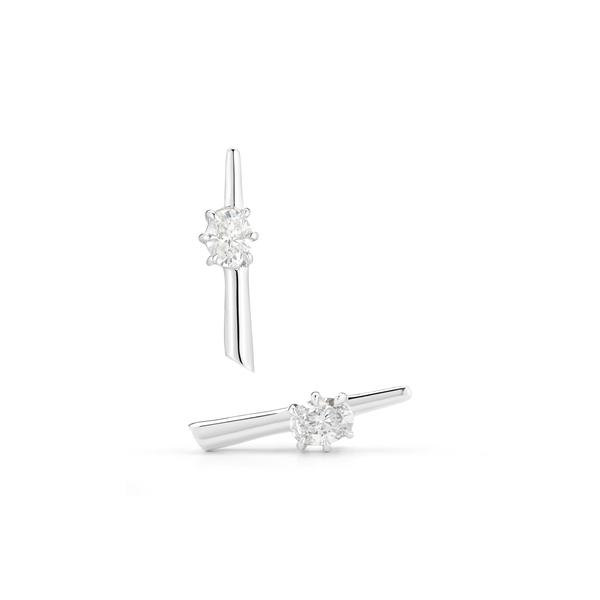 Fashion Solid Color Copper Gold Plated Inlay Zircon Ear Studs 1 Pair display picture 2