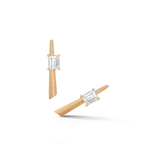 Fashion Solid Color Copper Gold Plated Inlay Zircon Ear Studs 1 Pair display picture 3