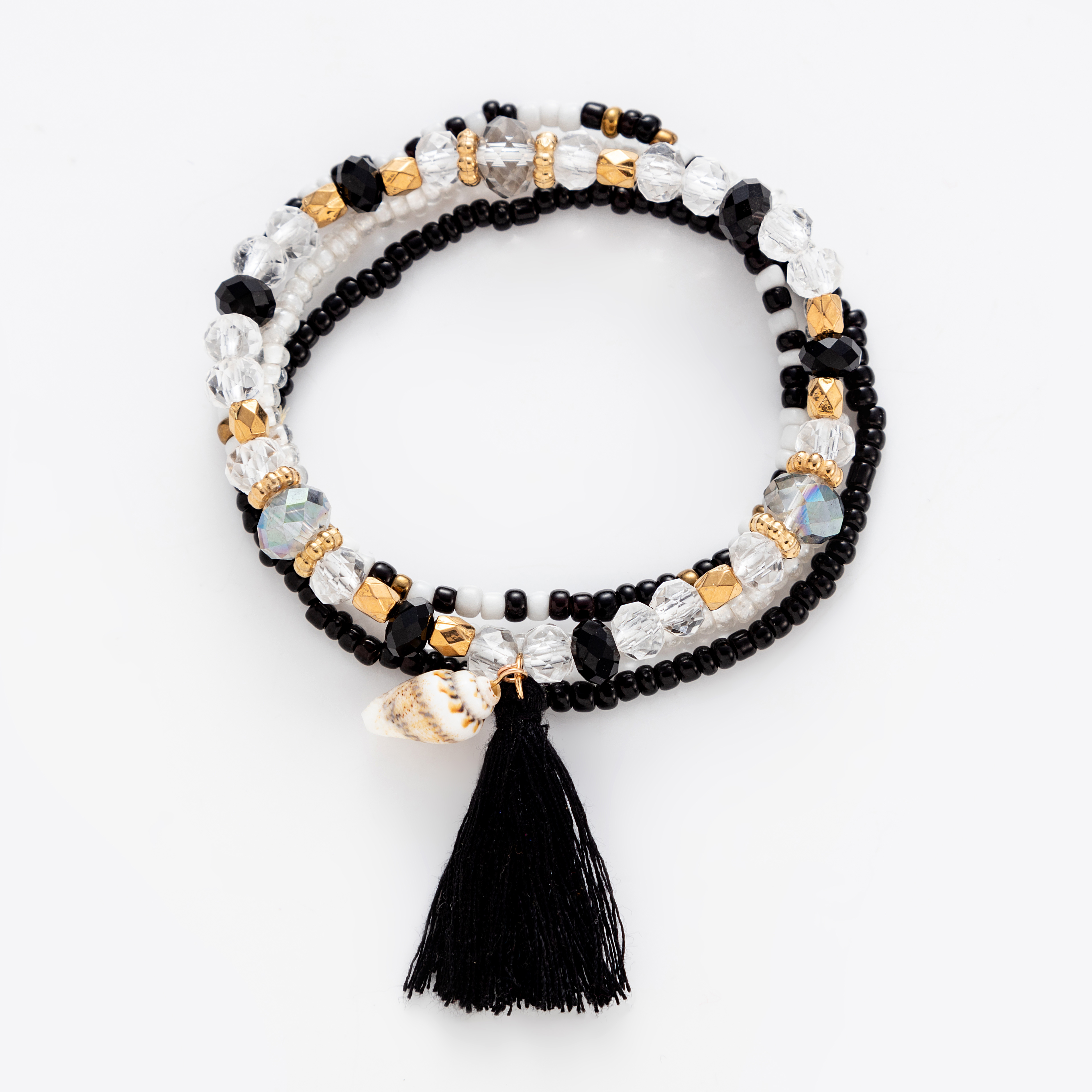 Fashion Round Beaded Artificial Crystal Handmade Tassel Women's Bracelets 1 Piece display picture 4