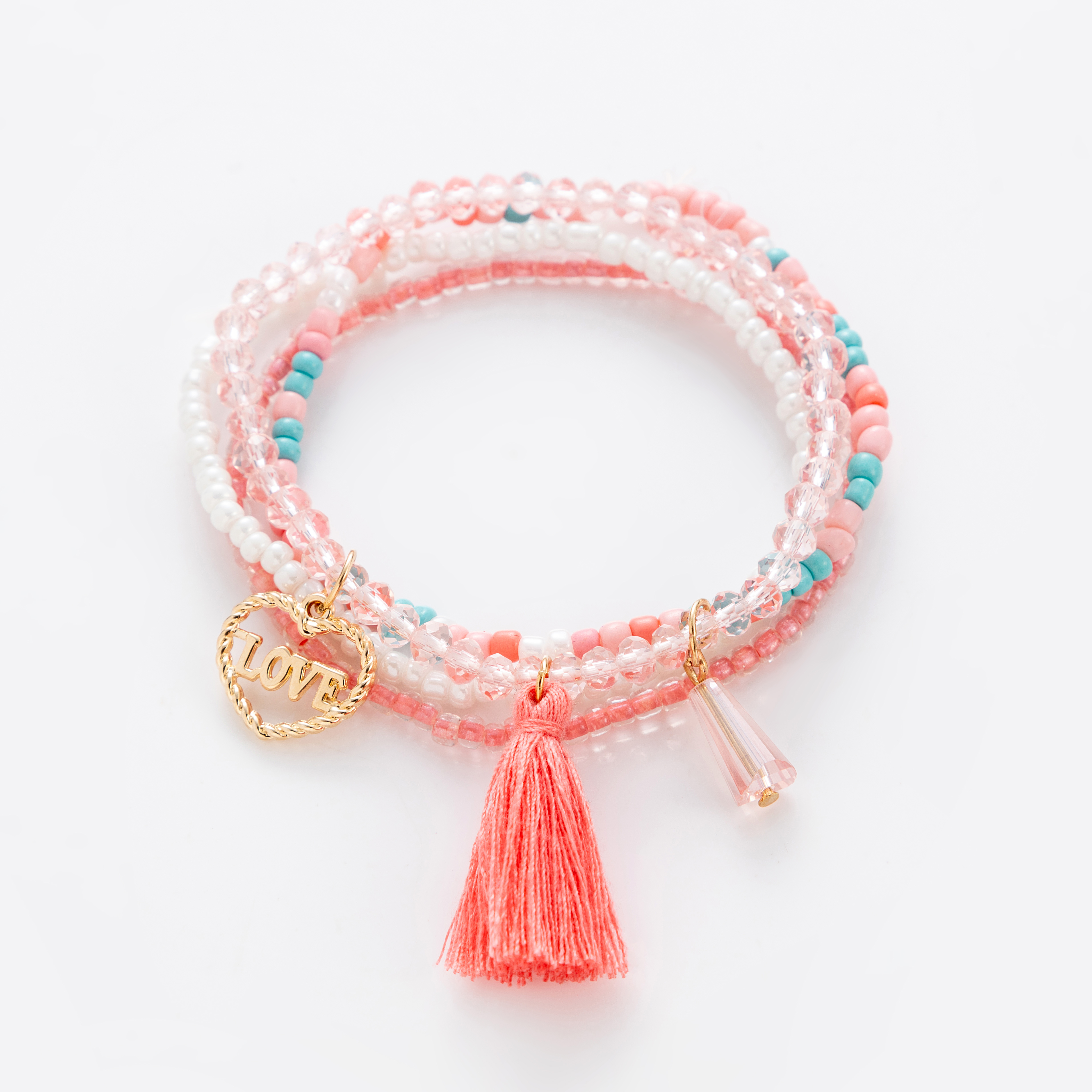 Fashion Round Beaded Artificial Crystal Handmade Tassel Women's Bracelets 1 Piece display picture 6