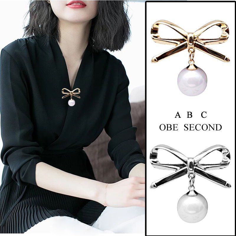 Fashion Bow Knot Alloy Inlay Pearl Women's Brooches display picture 1