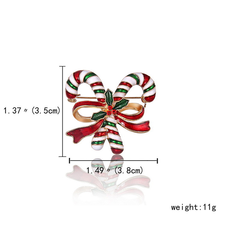 Mode Weihnachtsmütze Weihnachtsbaum Weihnachtsmann Legierung Inlay Strasssteine Frau Broschen 1 Stück display picture 4