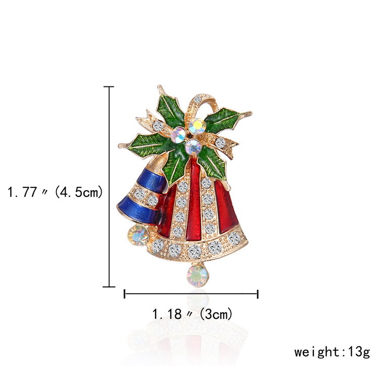 Fashion Christmas Hat Christmas Tree Santa Claus Alloy Inlay Rhinestones Women's Brooches 1 Piece display picture 6