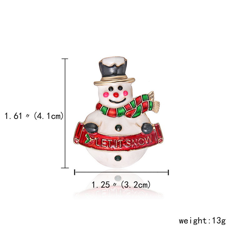 Fashion Christmas Hat Christmas Tree Santa Claus Alloy Inlay Rhinestones Women's Brooches 1 Piece display picture 13
