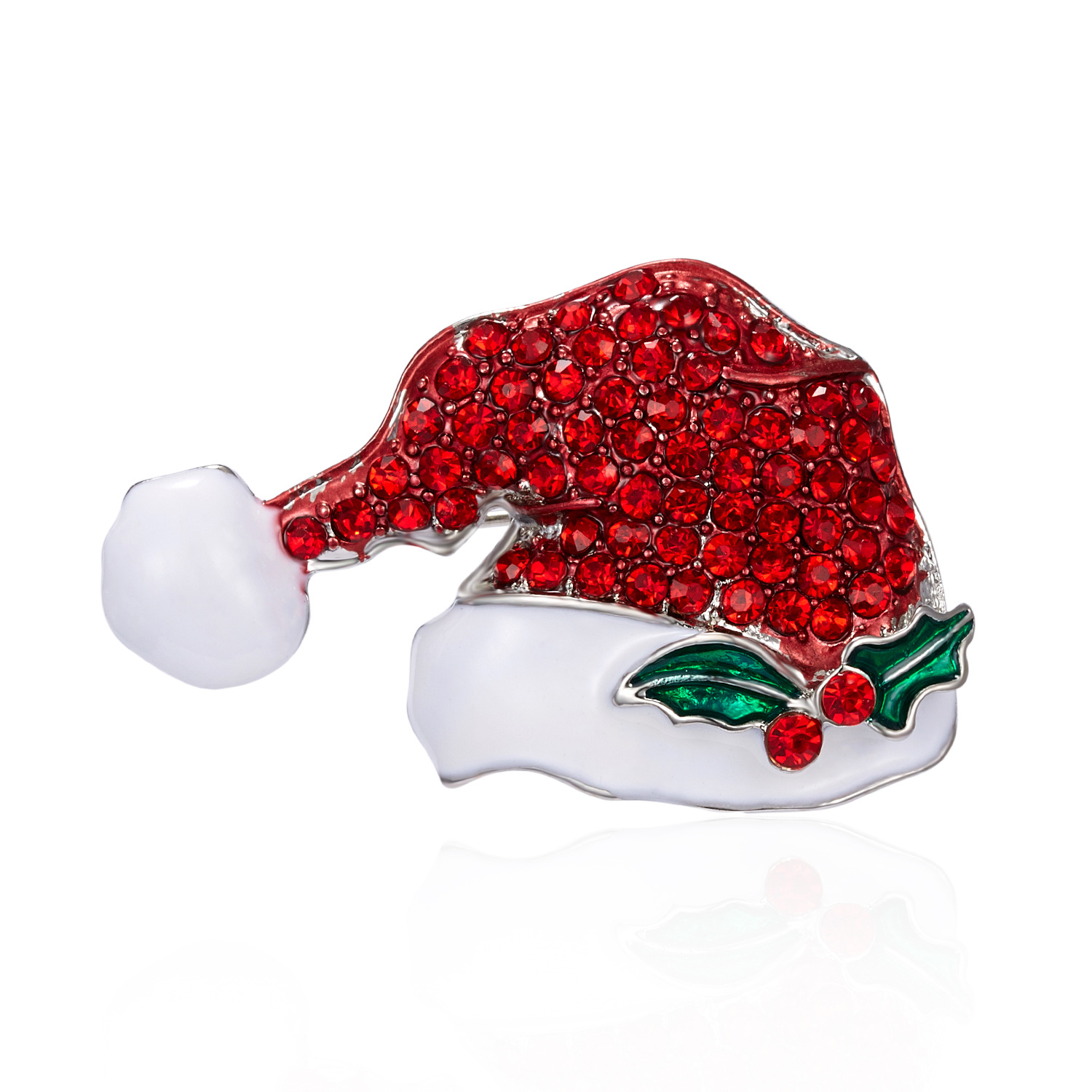 Fashion Christmas Hat Christmas Tree Santa Claus Alloy Inlay Rhinestones Women's Brooches 1 Piece display picture 11