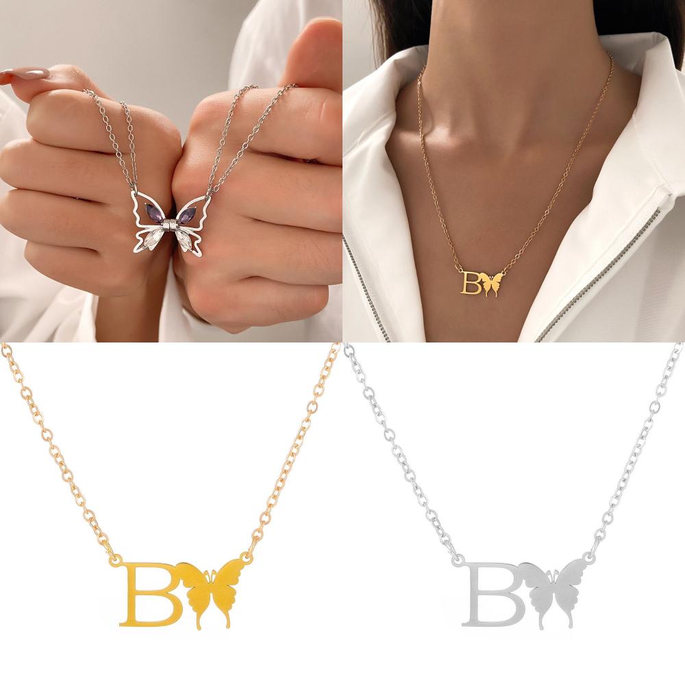 Fashion Butterfly Alloy Plating Zircon Women's Necklace display picture 1