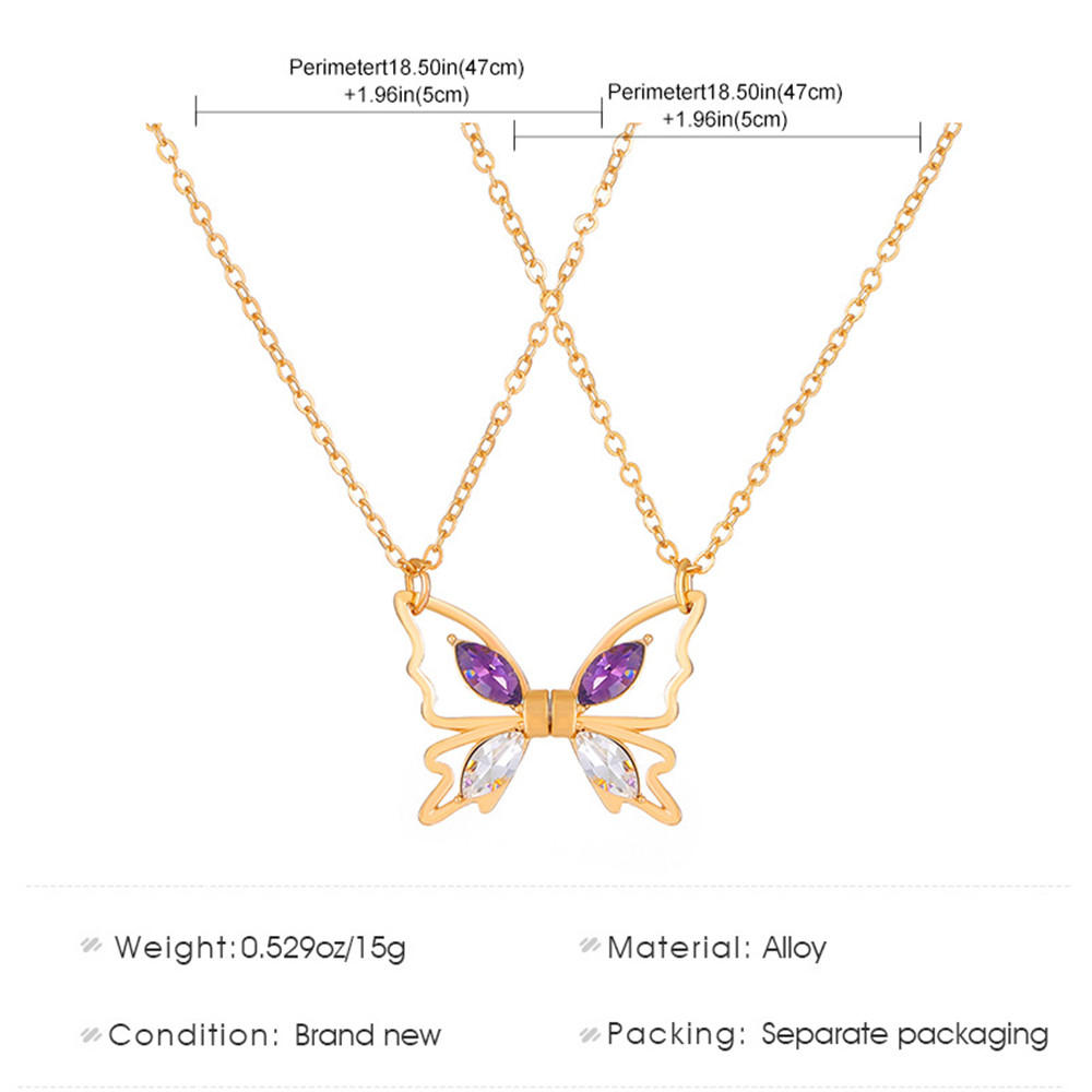 Fashion Butterfly Alloy Plating Zircon Women's Necklace display picture 2