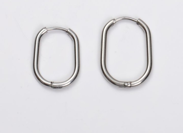 Simple Style U Shape Stainless Steel Polishing Plating Earrings 1 Pair display picture 1