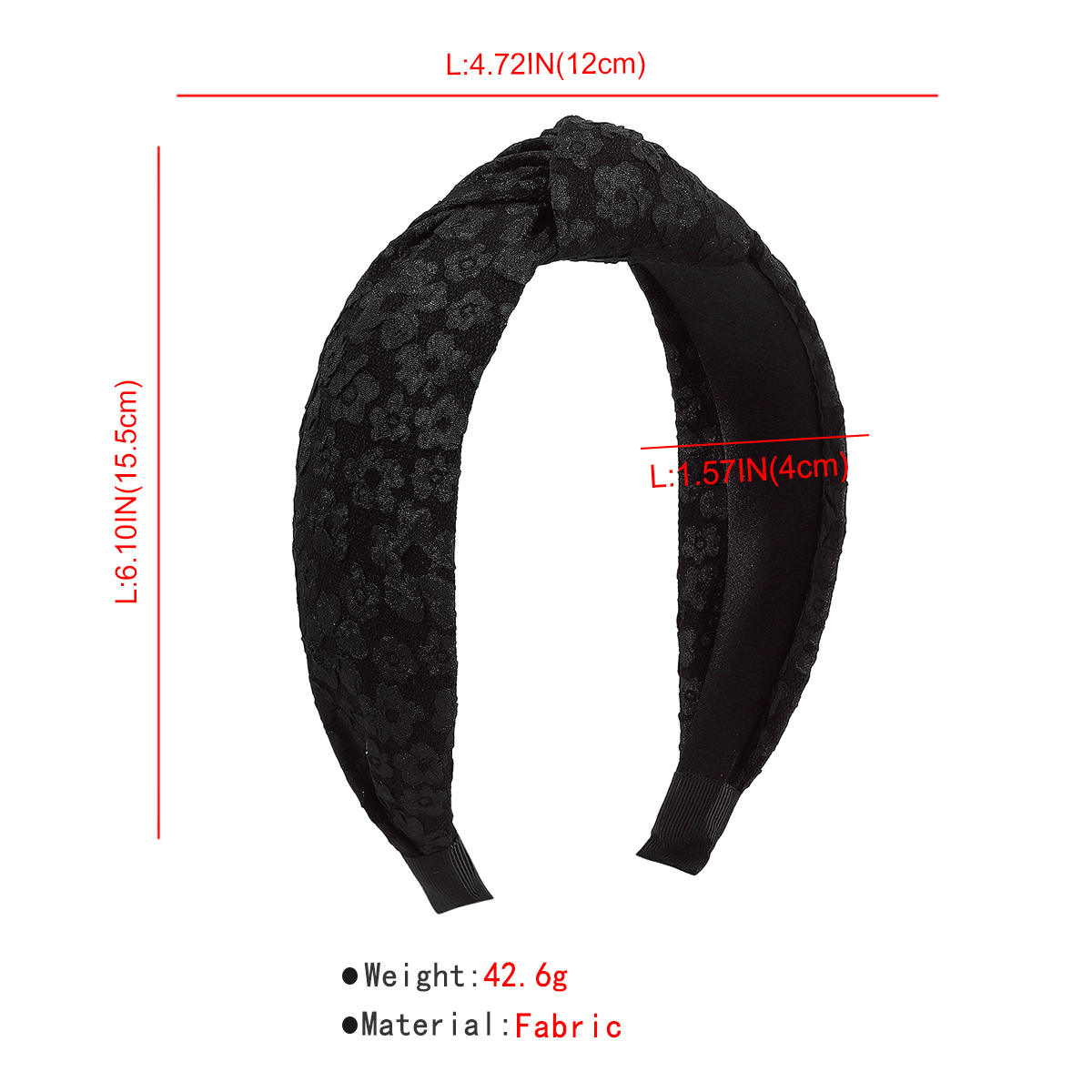 Fashion Solid Color Flower Cloth Knot Lace Hair Band 1 Piece display picture 1