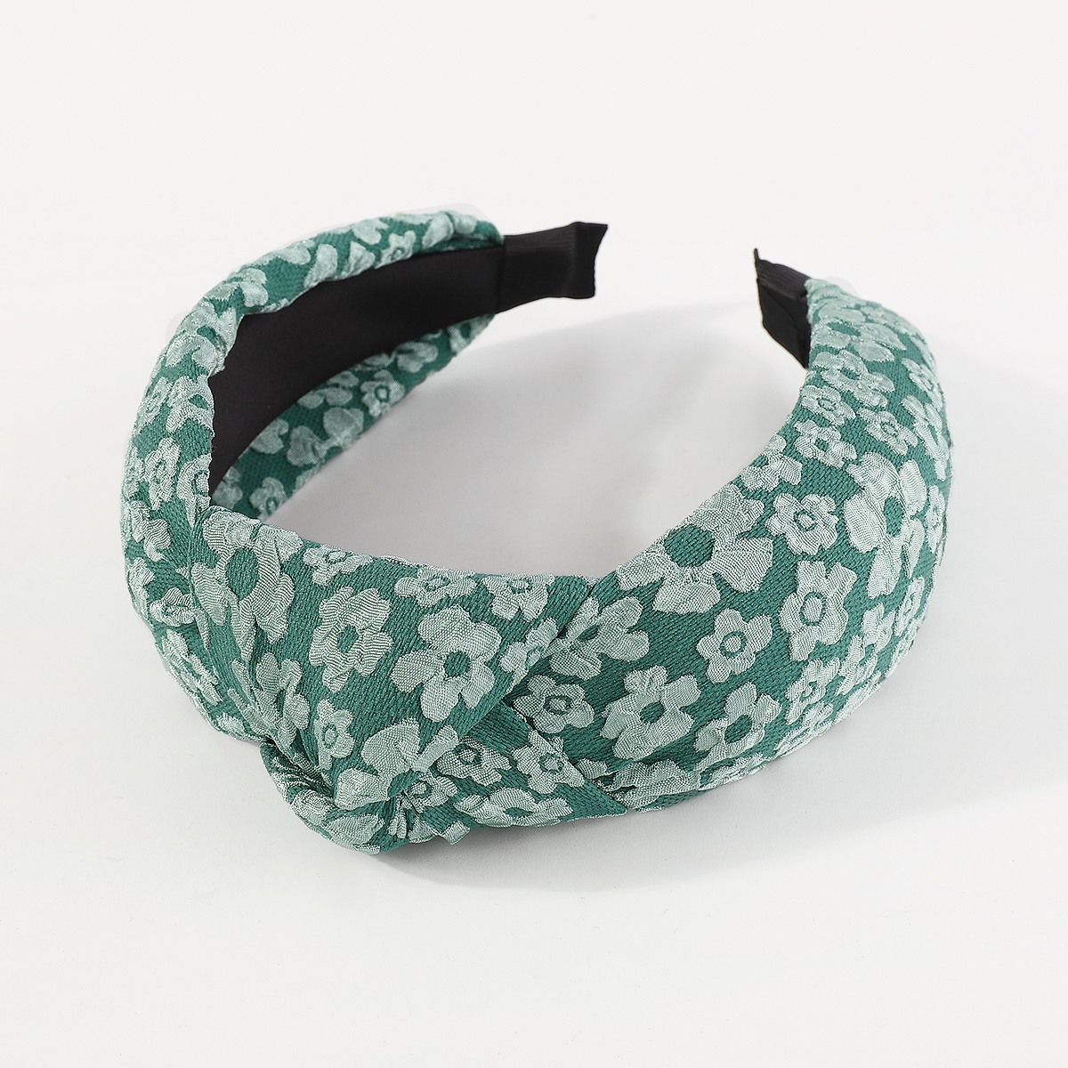 Fashion Solid Color Flower Cloth Knot Lace Hair Band 1 Piece display picture 5