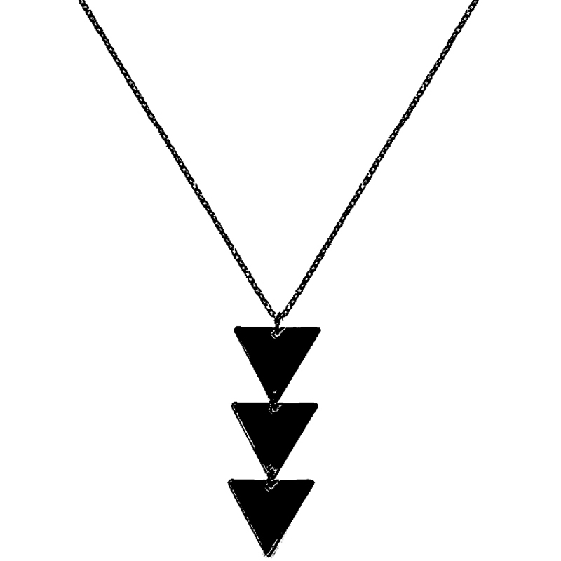 Simple Style Triangle Copper Plating Pendant Necklace 1 Piece display picture 4
