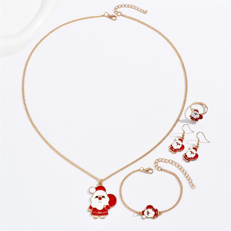 Cute Cartoon Alloy Stoving Varnish Women's Rings Earrings Necklace 1 Set display picture 13