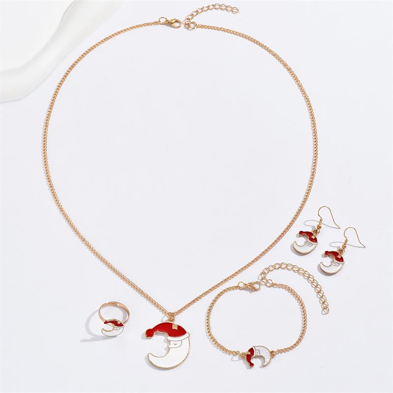 Cute Cartoon Alloy Stoving Varnish Women's Rings Earrings Necklace 1 Set display picture 18