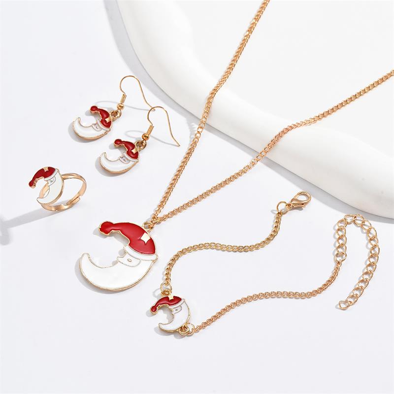 Cute Cartoon Alloy Stoving Varnish Women's Rings Earrings Necklace 1 Set display picture 19