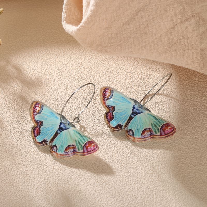 Style Simple Papillon Arylique Placage Femmes Boucles D'oreilles Cerceau 1 Paire display picture 6