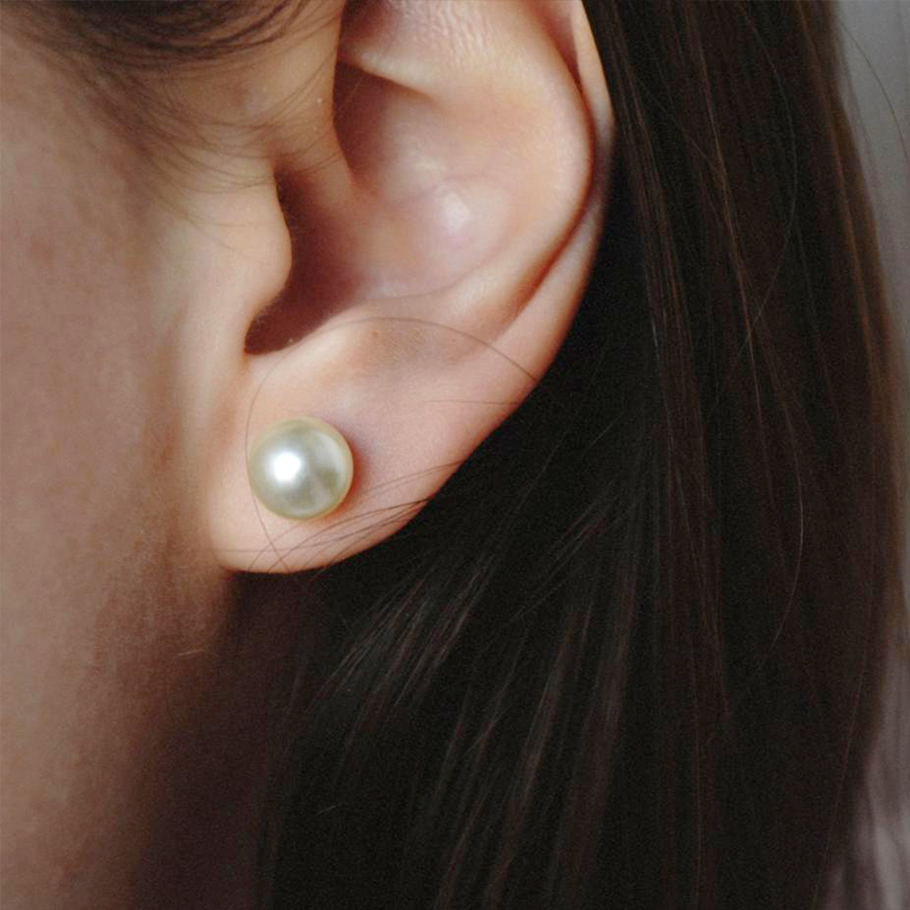 Fashion Geometric Stainless Steel Plating Artificial Pearls Ear Studs 1 Pair display picture 2