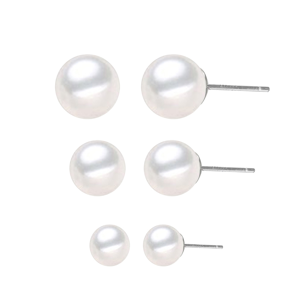 Fashion Geometric Stainless Steel Plating Artificial Pearls Ear Studs 1 Pair display picture 6